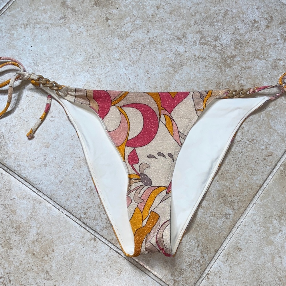 Revolve Revel Rey size S Vienna Bikini Bottoms in Farrah lurex - Picture 2 of 5